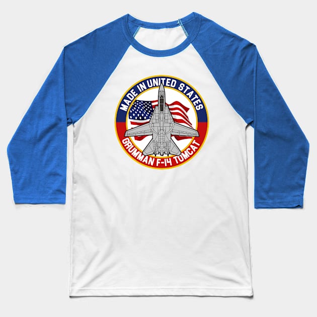 F-14 Tomcat - Made in... Baseball T-Shirt by MBK